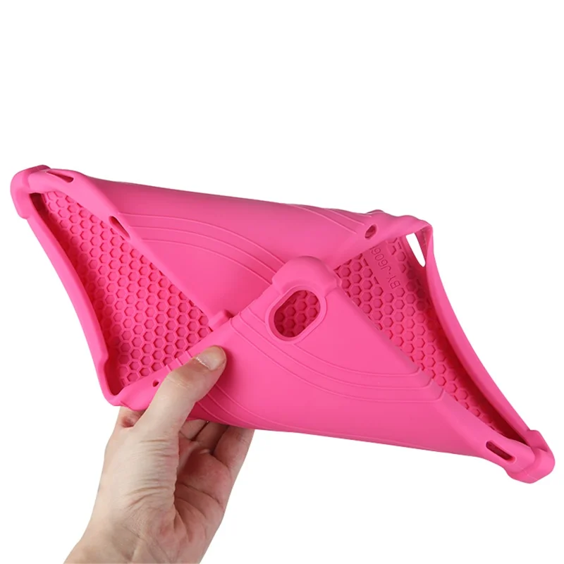 Slide-Out Kickstand Design Multi-Color Silicone Tablet Cover Case for Lenovo Tab P11 / P11 5G 11 inch TB-J606F / J606X - Red