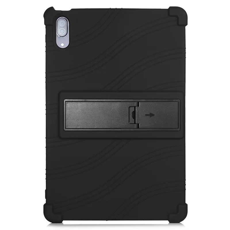 Shockproof Case for Lenovo Tab P11 Pro (2021) Silicone Tablet Cover with Kickstand - Black
