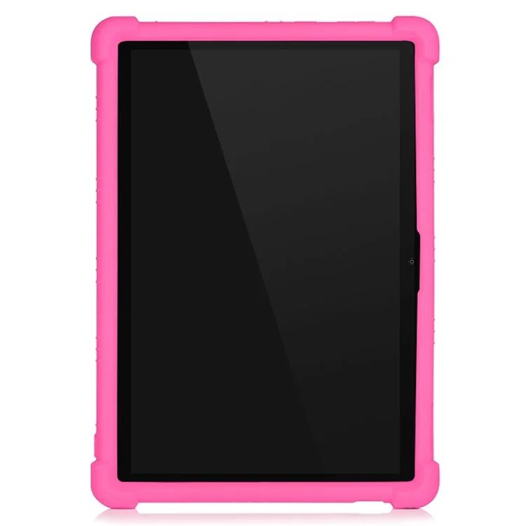 Étui de protection en silicone pour tablette avec support amovible pour Lenovo M10 FHD REL X605FC - Rose