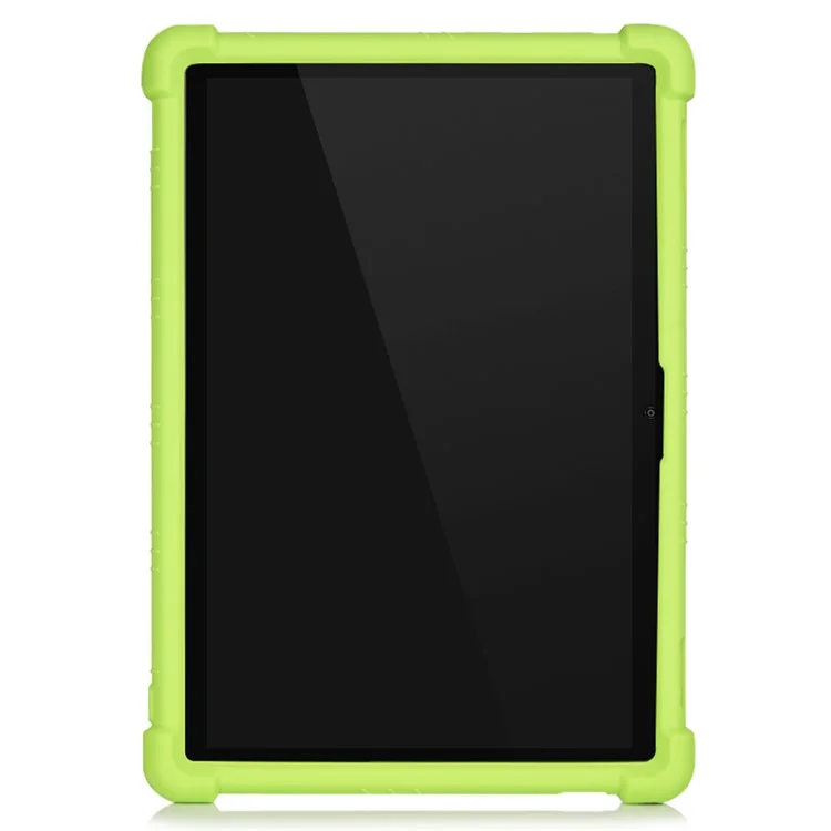 Slide-Out Kickstand Design Silicone Tablet Cover Case for Lenovo Tab M10 Plus X606 - Green