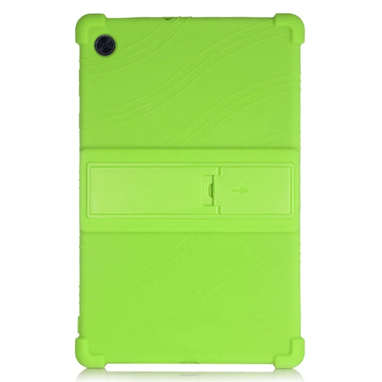 Custodia in silicone morbido con supporto estraibile per Lenovo Tab M10 HD Gen 2 TB-X306 - Verde