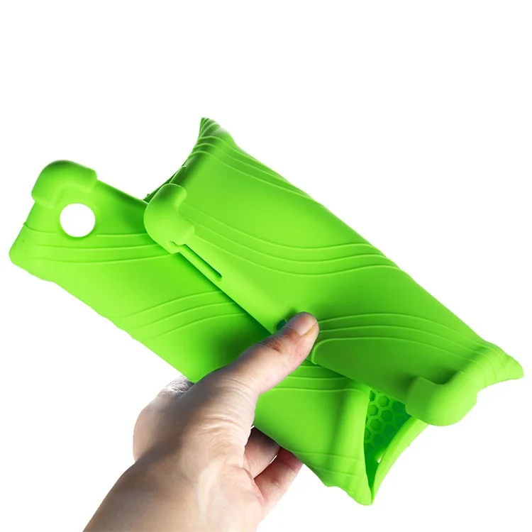 Custodia in silicone morbido con supporto estraibile per Lenovo Tab M10 HD Gen 2 TB-X306 - Verde