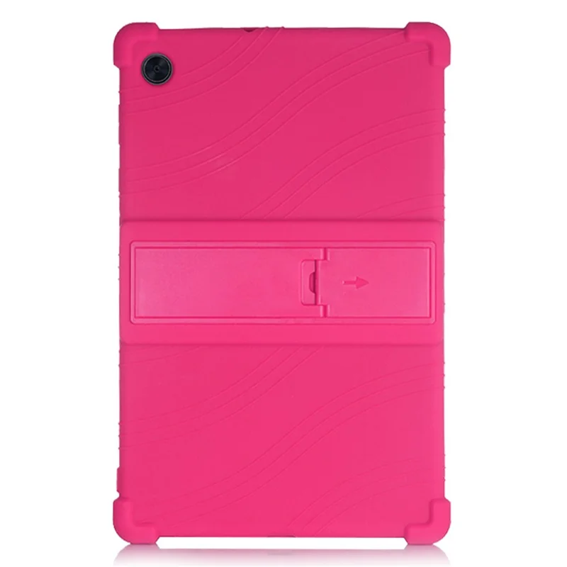 Étui de tablette en silicone doux avec support à déploiement design pour Lenovo Tab M10 HD Gen 2 TB-X306 - Rose
