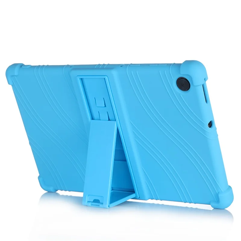 Étui de tablette en silicone doux avec support à déploiement design pour Lenovo Tab M10 HD Gen 2 TB-X306 - Rose