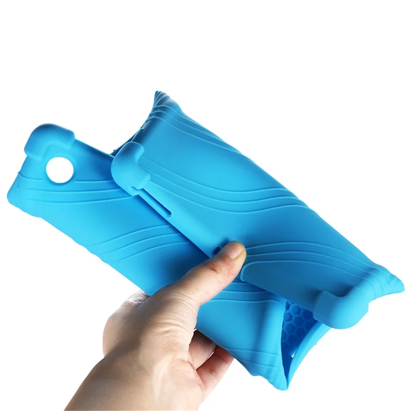 Étui de tablette en silicone doux avec support à déploiement design pour Lenovo Tab M10 HD Gen 2 TB-X306 - Rose