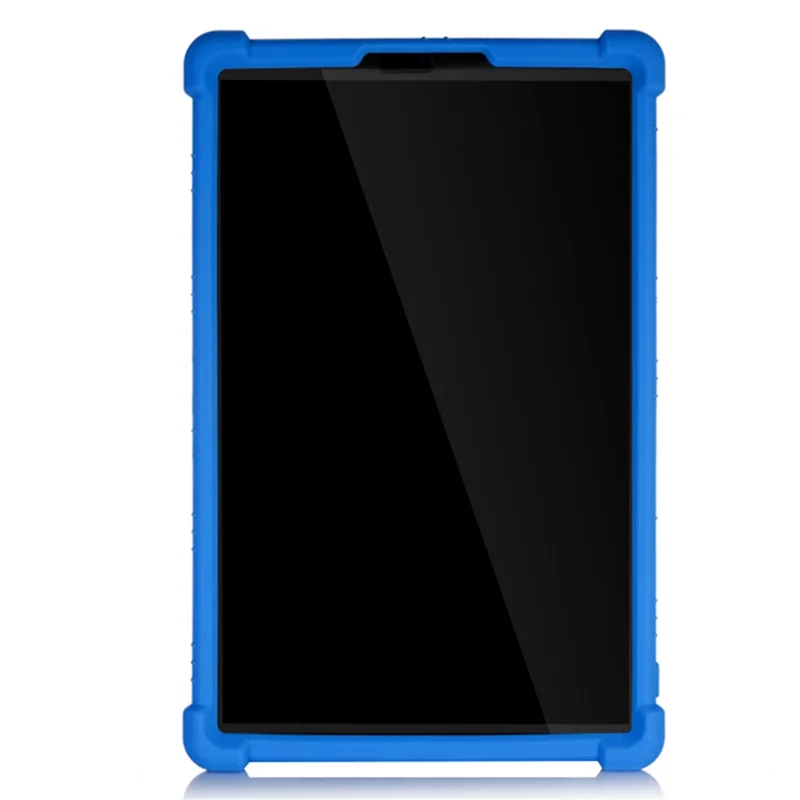 Soft Silicone Tablet Cover Case with Slide-Out Kickstand Design for Lenovo Tab M10 HD Gen 2 TB-X306 - Blue