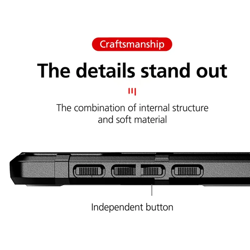 Rugged Square Grid Texture Shock-proof TPU Protector Case for Motorola Moto G50 - Black