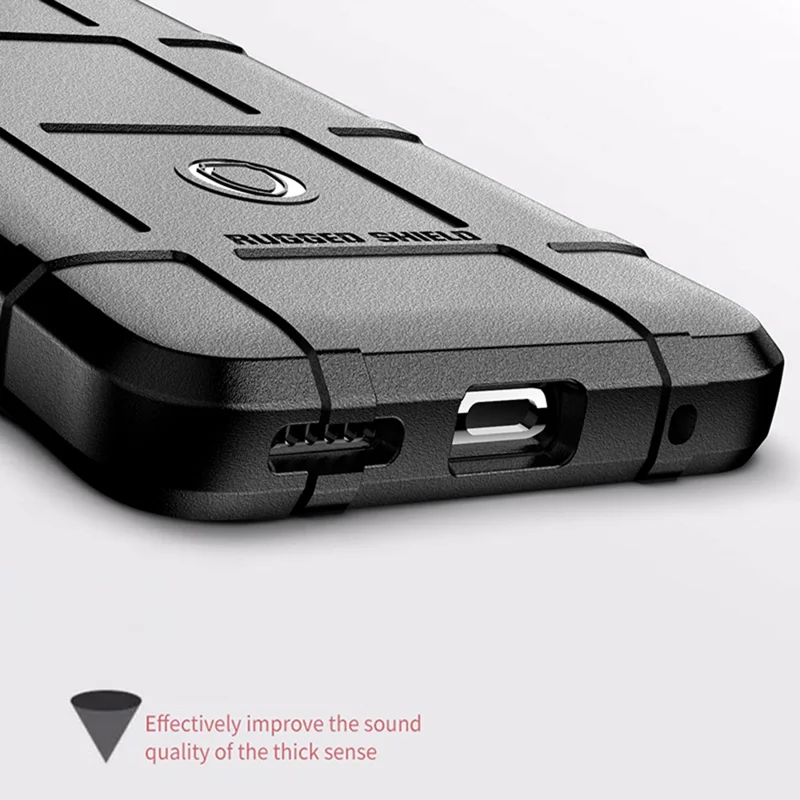 Rugged Square Grid Texture Shock-proof TPU Mobile Phone Case for Motorola Moto G60 / G40 Fusion - Black