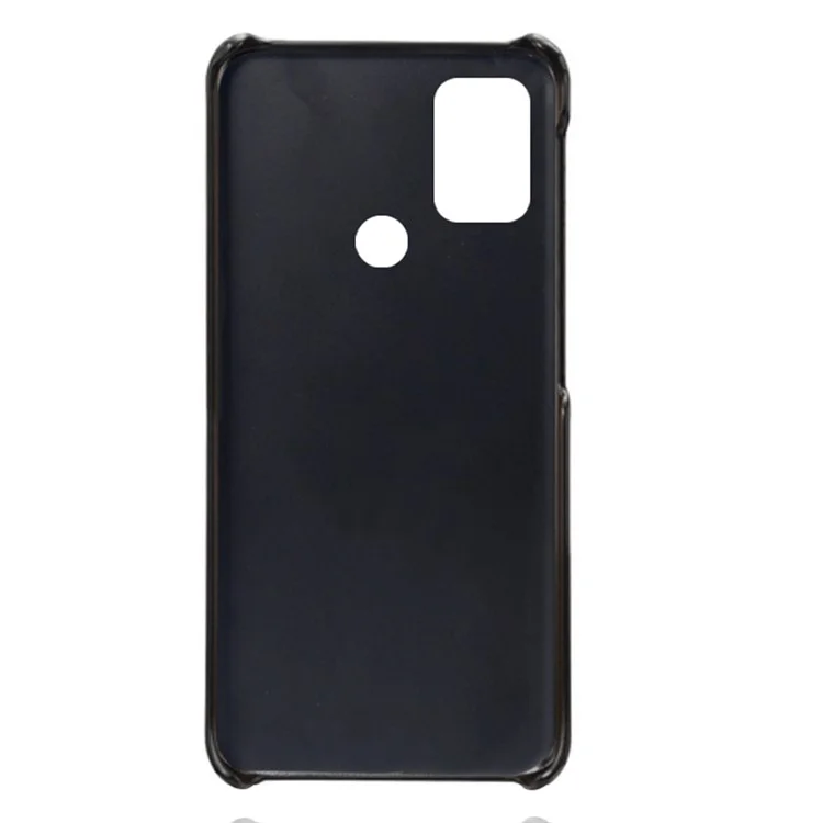 KSQ PU Leder Beschichtetes PC -mobiltelefonabdeckungsschutz Mit Kartensteckplätzen Für Motorola Moto G10/G30/G20 - Schwarz