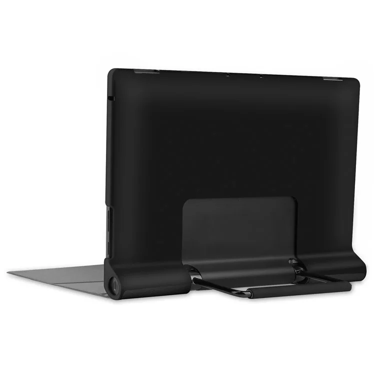 Plain PU Leather Case with Kickstand for Lenovo Yoga Pad Pro 13-inch/Yoga Tab 13 - Black