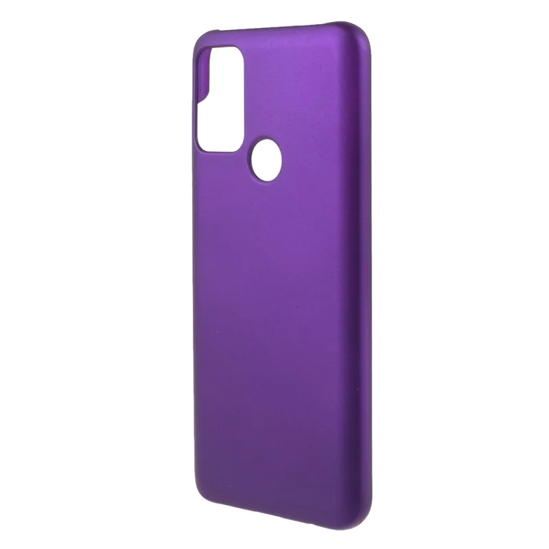 Well-Protected Glossy Rubberized PC Hard Phone Case for Motorola Moto G50 - Purple