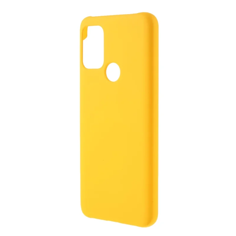 Glossy Rubberized Well-Protected Hard PC Phone Case for Motorola Moto G10/G30/G20 - Yellow