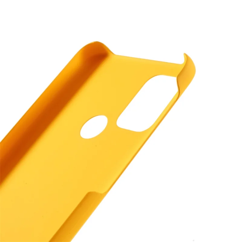Glossy Rubberized Well-Protected Hard PC Phone Case for Motorola Moto G10/G30/G20 - Yellow
