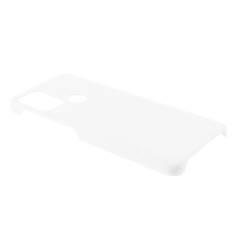 Glossy Rubberized Well-Protected Hard PC Phone Case for Motorola Moto G10/G30/G20 - White