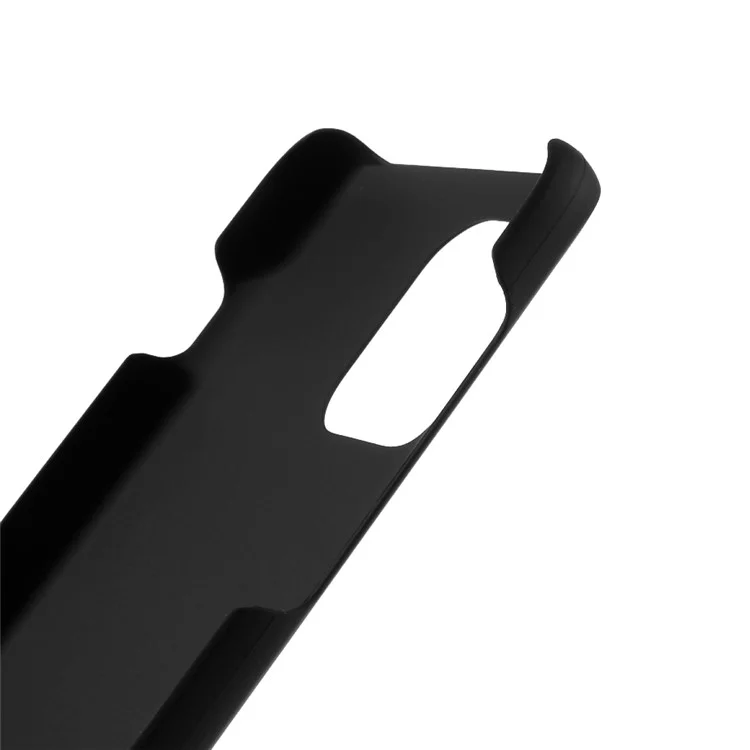Glossy Well-Protected Rubberized PC Hard Phone Case for Motorola Moto G100/Edge S - Black