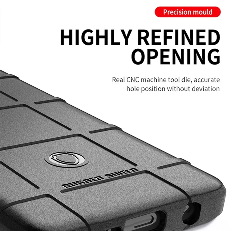 Heavy Duty Shockproof Rugged Square Grid Texture TPU Phone Cover for Motorola Moto G Stylus 5G (2021) - Black