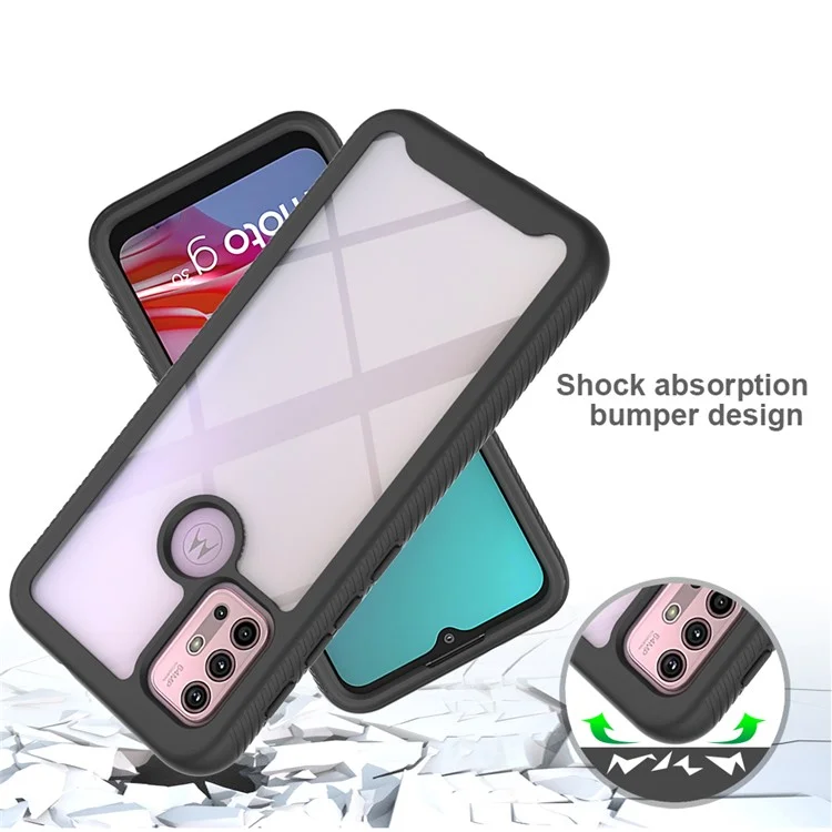 Хорошо Защищенный TPU + PC Hybrid Case Copective Для Motorola Moto G30 - Красный