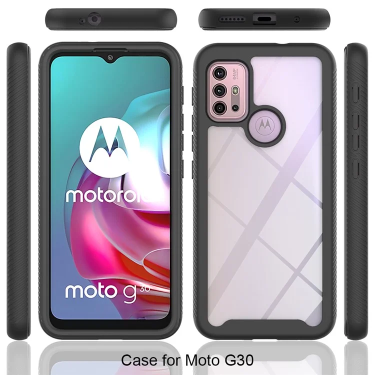 Хорошо Защищенный TPU + PC Hybrid Case Copective Для Motorola Moto G30 - Красный