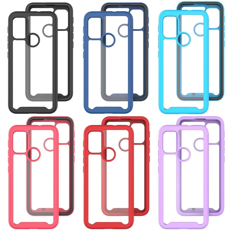 Хорошо Защищенный TPU + PC Hybrid Case Copective Для Motorola Moto G30 - Красный