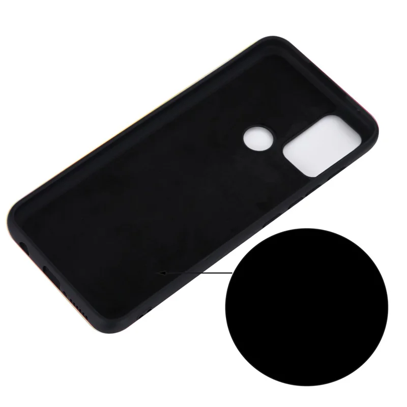 Multiple Color Liquid Silicone Phone Protective Shell with Strap for Motorola Moto G50 - Black