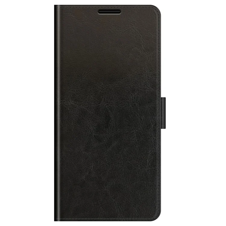 Full Protection Crazy Horse Texture Leather Case with Wallet Stand for Motorola Moto G60/G40 Fusion - Black
