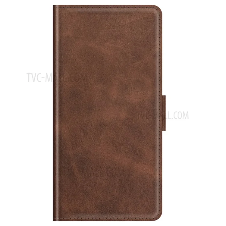 Folio Flip Magnetic Closure PU Leather Phone Wallet Stand Case Shell for Motorola Moto G Stylus 5G (2021) - Coffee