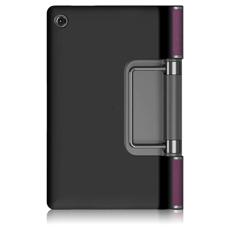 Plain PU Leather Good Shock-Absorption Tablet Cover with Kickstand for Lenovo Yoga Tab 11 - Purple