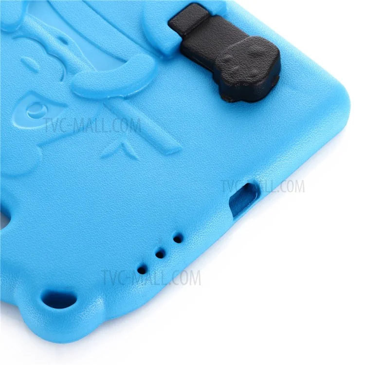 Cute Panda Series Shockproof Handle Stand Lightweight EVA Tablet Cover for Lenovo Tab M10 Plus TB-X606F - Blue