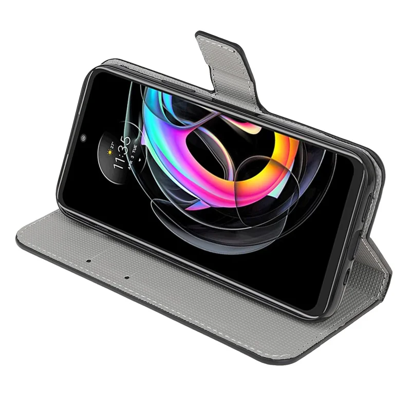 Pattern Printing Magnetic Clasp Leather Wallet Stand Case Cover for Motorola Edge 20 Lite - Flag Element 1