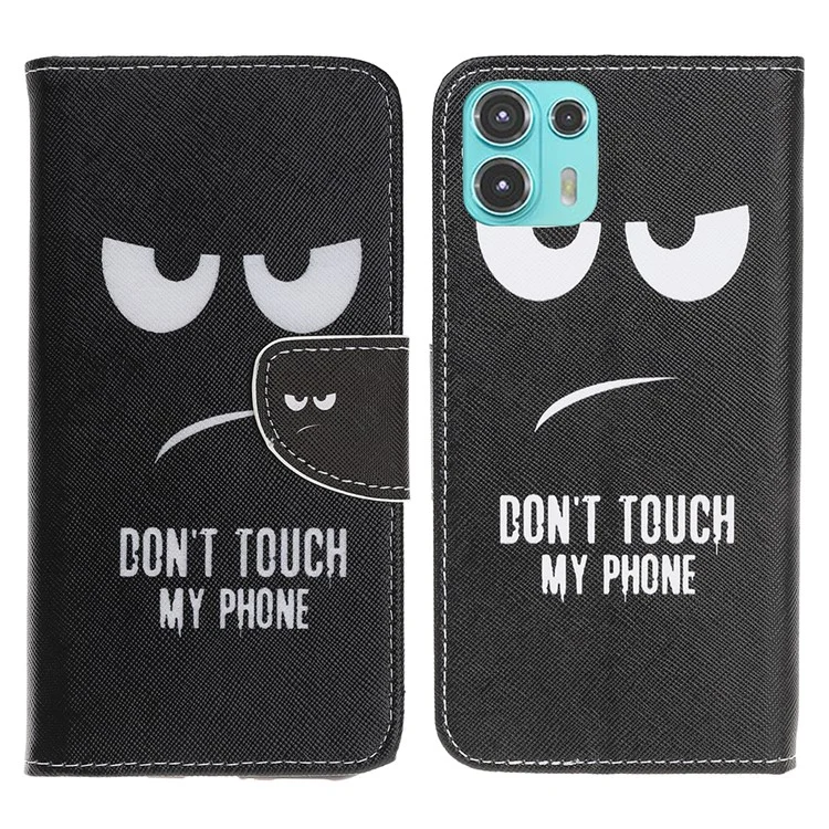 Protección Completa Cruz Patrón De Textura Impresión PU CUERTA DE CUERO TELÉFONO CUBIERTA DE PRODUCTOS DE MOTORO PARA MOTOROLA EDGE 20 LITE - No Toque Mi Teléfono