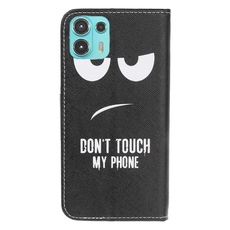 Protección Completa Cruz Patrón De Textura Impresión PU CUERTA DE CUERO TELÉFONO CUBIERTA DE PRODUCTOS DE MOTORO PARA MOTOROLA EDGE 20 LITE - No Toque Mi Teléfono