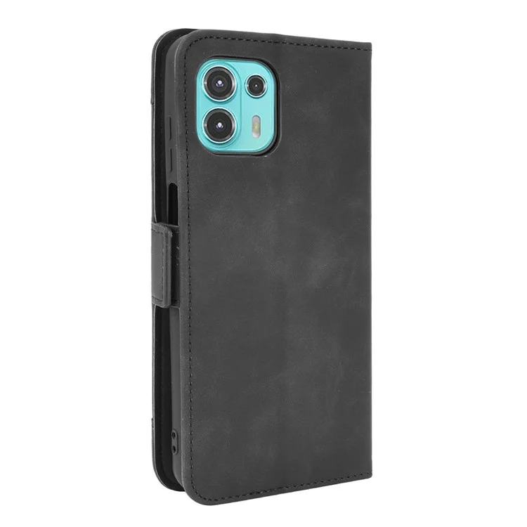 Case de Teléfono de Diseño de Soporte de Billetera de Cuero PU Con Ranuras de Tarjetas Múltiples Para Motorola Edge 20 Lite/Edge 20 Fusion - Negro