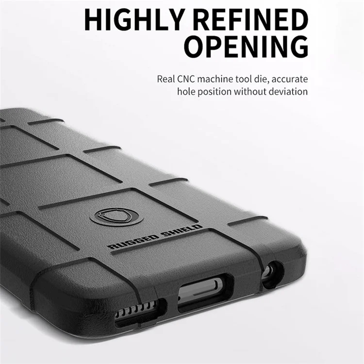 Caso de Telefone Resistente com Textura de Grade Quadrada Reforçada em TPU à Prova de Choque e Anti-Derrapante para Motorola Edge 20 Lite/Edge 20 Fusion - Verde
