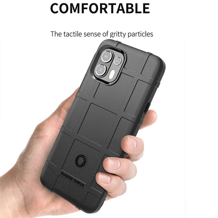 Caso de Telefone Resistente com Textura de Grade Quadrada Reforçada em TPU à Prova de Choque e Anti-Derrapante para Motorola Edge 20 Lite/Edge 20 Fusion - Verde