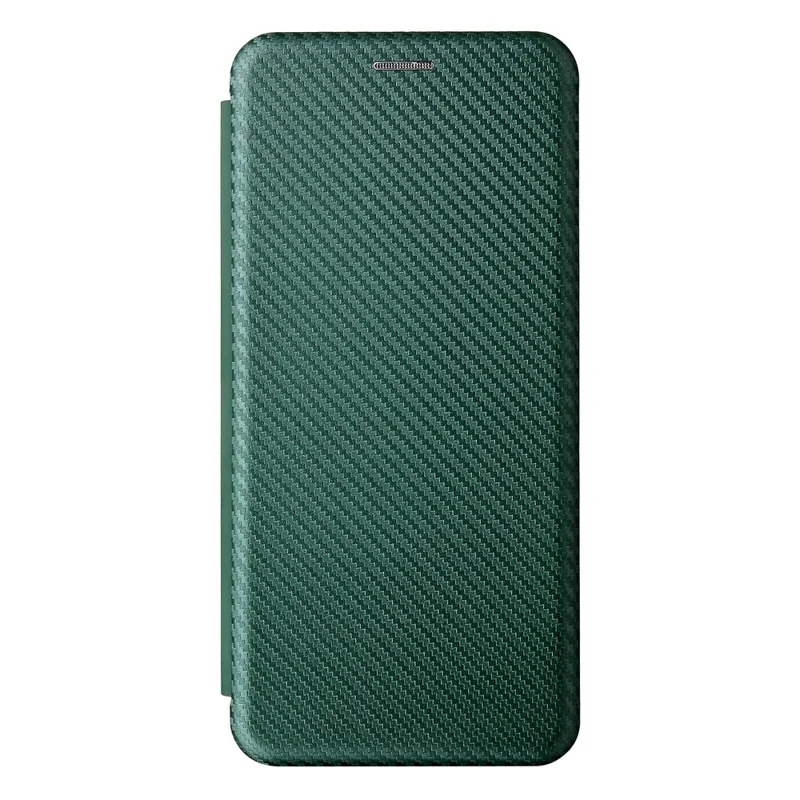 Auto-absorbed Carbon Fiber Texture Leather Stand Phone Shell Cover for Motorola Edge 20 Lite - Green
