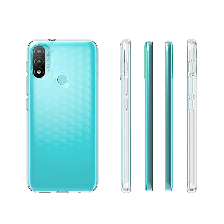 10Pcs/Pack Watermark-Resistant Soft Slim Fit Transparent Protective TPU Case for Motorola Moto E20