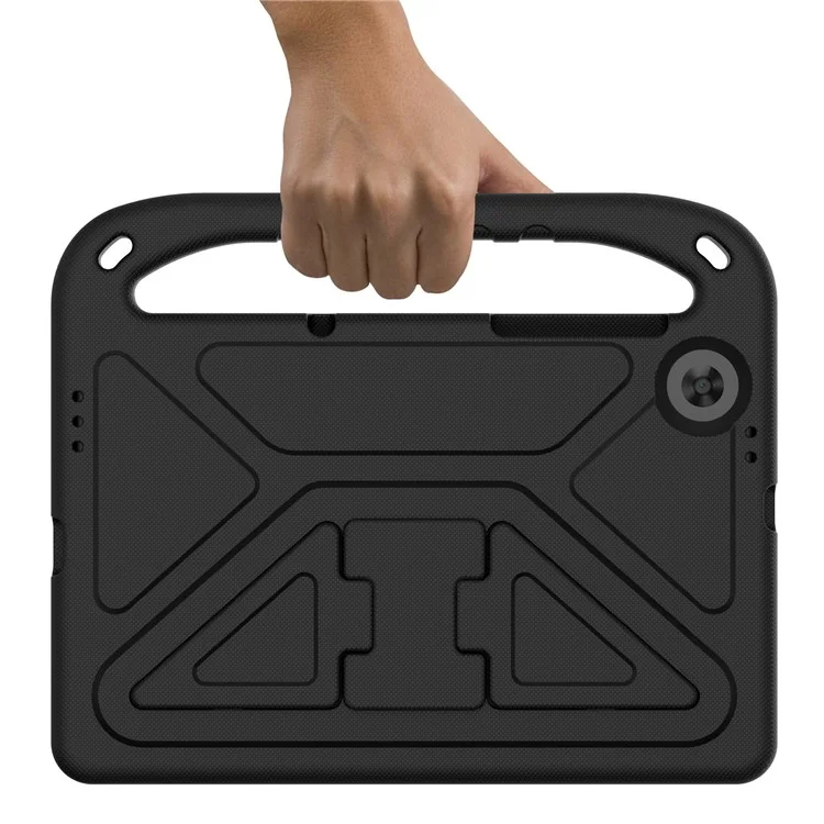 Tampa Protetora de Protetor e Eva-pego à Prova de Choque Com Alça de Kickstand Para Lenovo Tab M10 HD Gen 2 / TB-X306F / TB-X306X 10,1 Polegadas - Preto