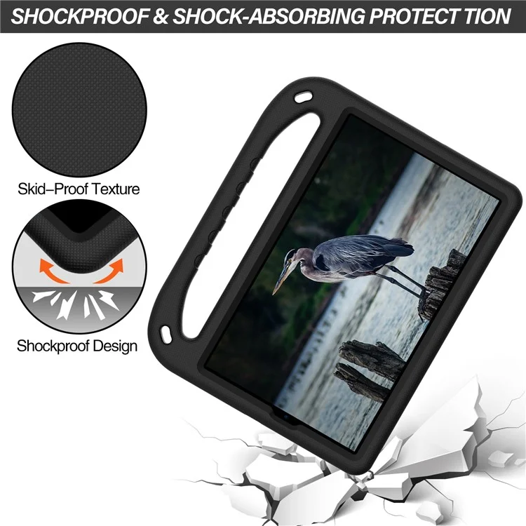 Shockper Anti-Drop Light-Weight Eva Защитная Крышка с Ручкой Для Подставки Для Lenovo Tab M10 HD Gen 2 / TB-X306F / TB-X306X 10,1 Дюйма - Черный