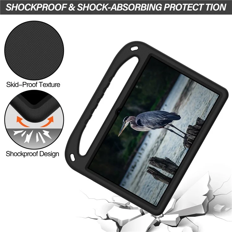Portable Handle EVA Tablet Protective Case Cover with Kickstand for Lenovo Tab P11 TB-J606F / Tab P11 5G - Black
