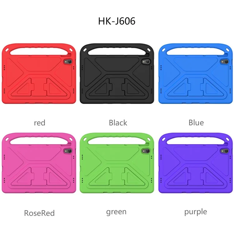 Portable Handle EVA Tablet Protective Case Cover with Kickstand for Lenovo Tab P11 TB-J606F / Tab P11 5G - Black