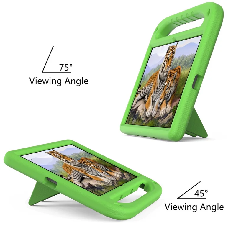 Portable Handle EVA Tablet Protective Case Cover with Kickstand for Lenovo Tab P11 TB-J606F / Tab P11 5G - Green