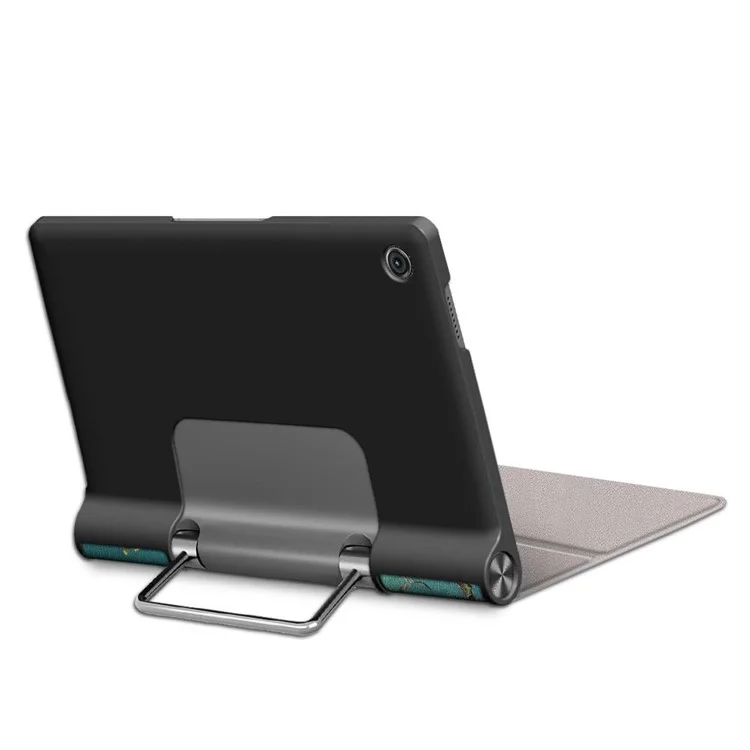 Para Lenovo Yoga Tab 11 Estampado Impresión Cuero + PC Carcasa Protectora de Tableta Soporte Plegable Protección Completa Caso - Ciruela Flor