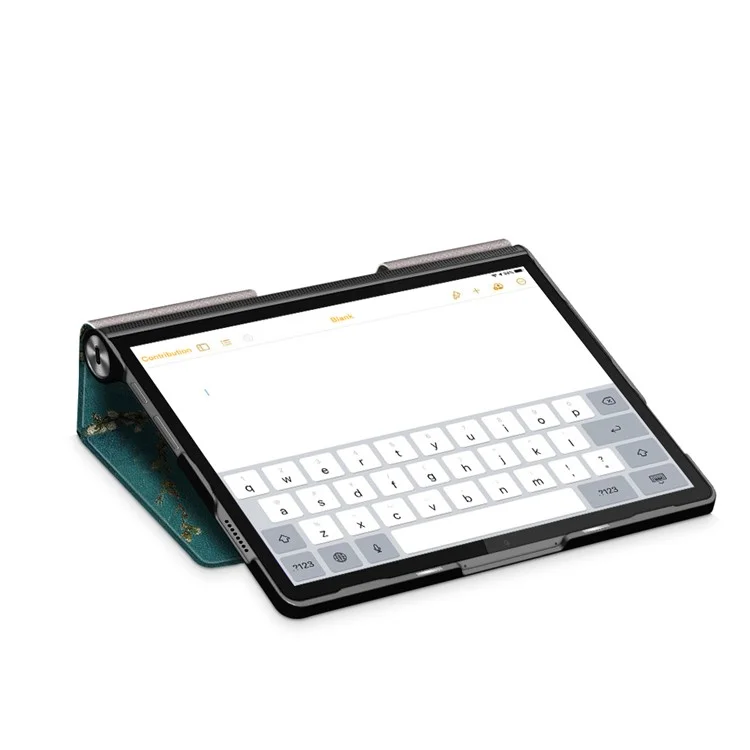 Para Lenovo Yoga Tab 11 Estampado Impresión Cuero + PC Carcasa Protectora de Tableta Soporte Plegable Protección Completa Caso - Ciruela Flor
