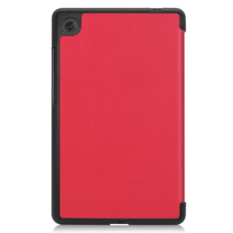 Tri-fold Stand PU Leather Tablet Well-protected Case Cover for  Lenovo Tab M7 (2nd Gen) / (3rd Gen) - Red