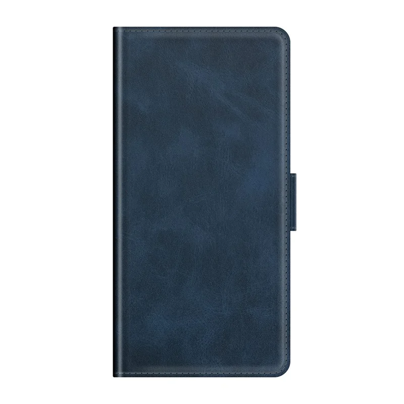 Magnetic Double Clasp PU Leather Phone Case Shell with Wallet Stand Design for Motorola Edge 20 Lite 5G - Blue