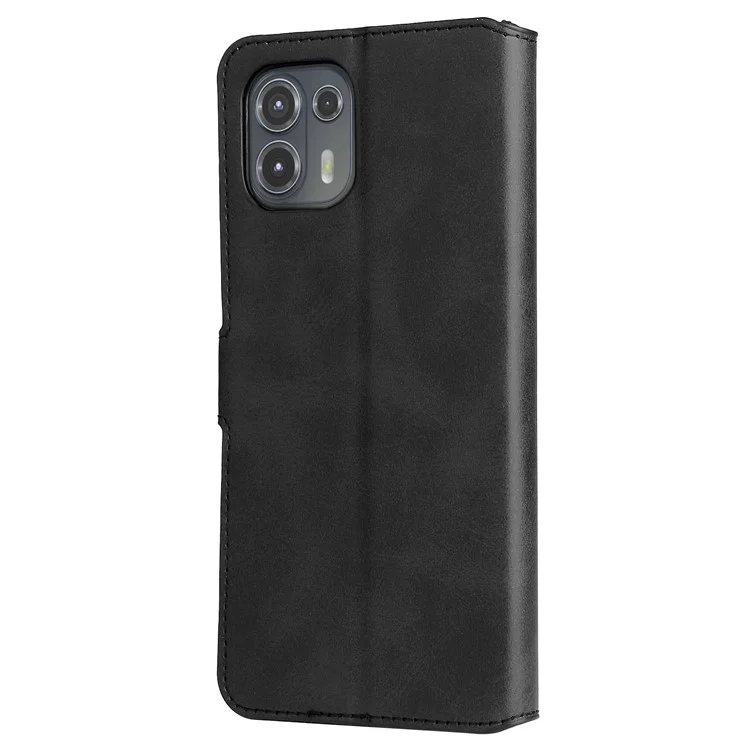 Anti Gota Resistente A Los Golpes De Protección Completa PU De Cuero De La Cartera De La Cubierta Del Teléfono De La Cubierta Del Teléfono Para Motorola Edge 20 Lite - Negro