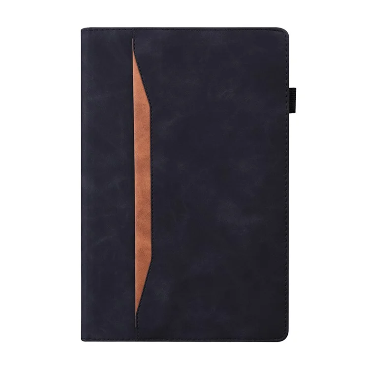 Front Pocket Business Style PU Leather Wallet Stand Tablet Cover Case for iPad mini (2021) - Black