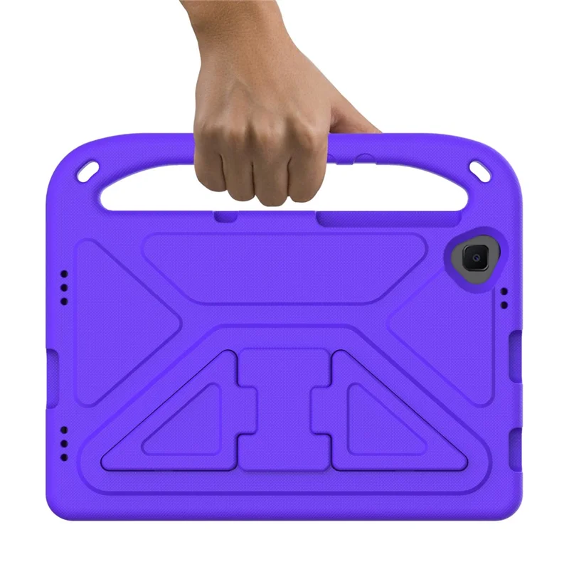 Hand-Hold Grip EVA Tablet Case with Foldable Dual Angle Kickstand for Lenovo Tab M10 HD Gen 2/Tab M10 Plus TB-X606 - Purple