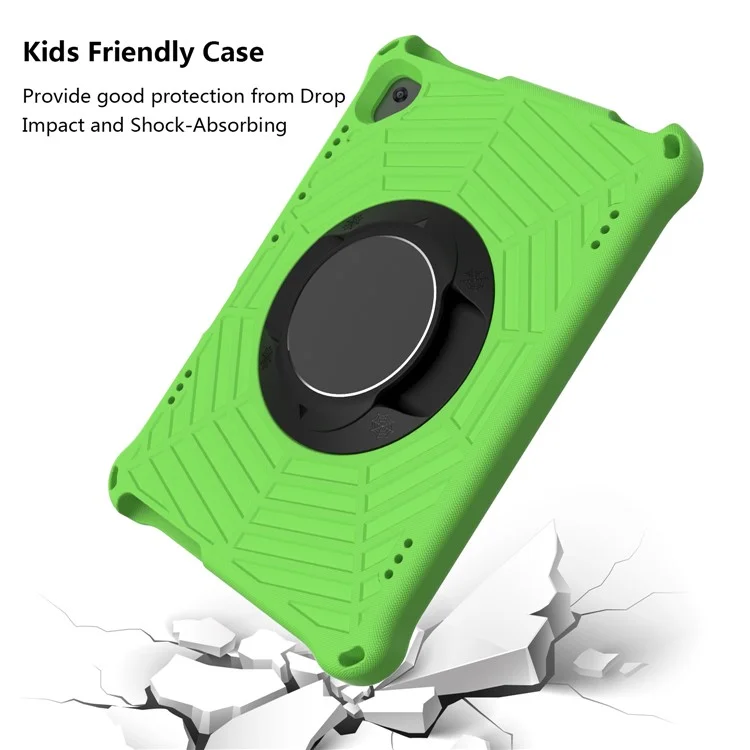 Spider Web Texture Resistente a Graffi EVA Coperchio di Tablet Smart Tablet Con Cavalletto e Spalla Per Spalla Per Lenovo Tab M10 TB-X505F/TB-X605F 10,1 Pollici - Verde