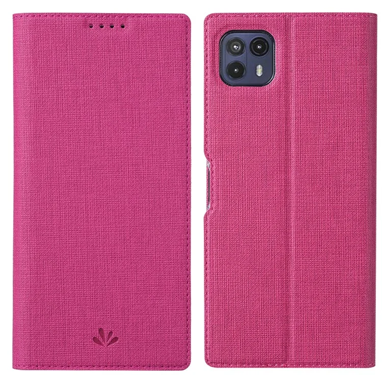 Vili DMX Series PU Leather Magnet Auto Closing Design Cover Shell Con Soporte Para Tarjetas Para Motorola Moto G50 5G - Rosa